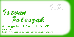 istvan poleszak business card